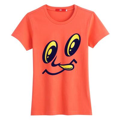 [VT]印花T恤 SWEET SMILE(女款) 玛瑙红色