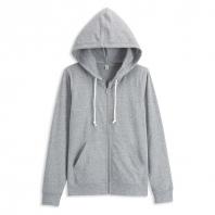 超轻薄便携式女开衫连帽卫衣 女 浅麻灰