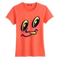 [VT]印花T恤 SWEET SMILE(女款) 玛瑙红色