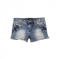 针织牛仔短裤W028 牛仔蓝