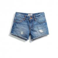 五袋水洗毛边合体牛仔短裤女款VJ24...