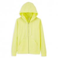超轻薄便携式女开衫连帽卫衣 女 浅黄