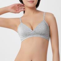 交叉打褶舒适型文胸