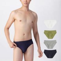 精梳棉包腰纯色男士三角内裤两条装/四条装