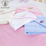 纯棉婴儿浴巾超柔吸水 新生儿浴巾带帽宝宝浴巾包邮